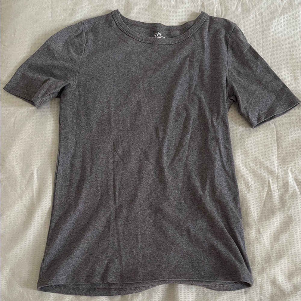 J. Crew Charcoal Knit Tee